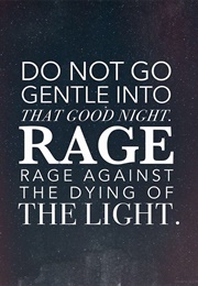 Do Not Go Gentle Into That Good Night (Dylan Thomas)