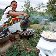 Traditional Ethiopian Coffee Ceremony in Ethiopia