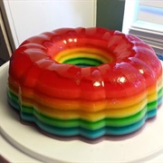 Rainbow Gelatin Cake