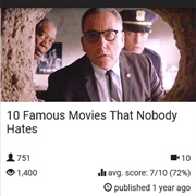 10 Famous Movies That Nobody Hates