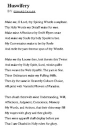 'Huswifery' (Edward Taylor)