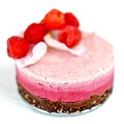 Raw Raspberry Rose Cheesecake