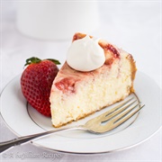 White Chocolate Strawberry Cheesecake