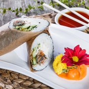 Avocado and Cucumber Burrito