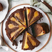 Chocolate Pear Upside Down Cake