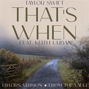 That's When (Taylor Swift)