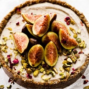 Raw Vegan Fig and Rose Cheesecake