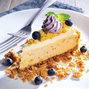 Lemon Poppyseed Cheesecake With Brown-Butter Almond Streusel