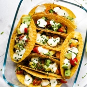 Tacos With Cheese, Avocado and Tomatoes