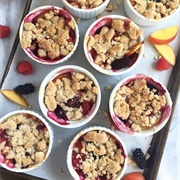 Raspberry and Nectarine Crumble