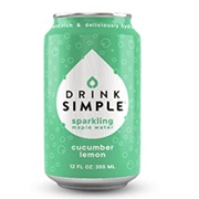 Drink Simple Sparkling Maple Water Cucumber Lemon