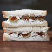 Cream Cheese and Olive Sandwich