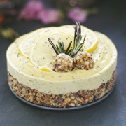 Raw Lemon Ginger Chia Cheesecake