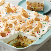 Birthday Cake Cinnamon Roll Lasagna