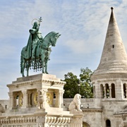 Statue of St Stephen, in Front of Fisherman's Bastion, Budapest