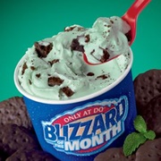 Girl Scout Thin Mint Cookie Blizzard