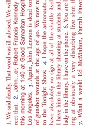 Seven American Deaths and Disasters (Kenneth Goldsmith)