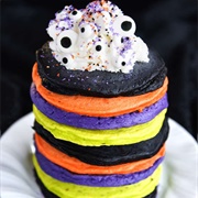 Colorful Halloween Pancakes