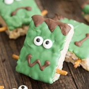 Frankenstein Rice Krispies Treats