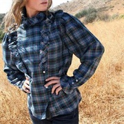 Button Up the Front Side With Ruffles Shirts