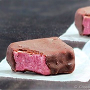 Strawberry Flavour Chocolate Coated Fudge
