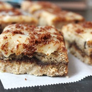 Cinnamon Roll Chocolate Chip Cookie Bars