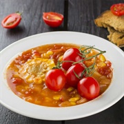 Spicy Tomato Rice Sweetcorn Soup