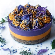 Blood Orange Wild Blueberry Cheesecake