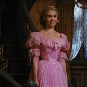 Lily James Pretty in Pink- Cinderella Live Action Version