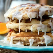 Apple Pie Stuffed Cinnamon Roll Waffles