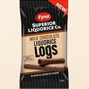 Superior Liquorice Milk Choc Logs
