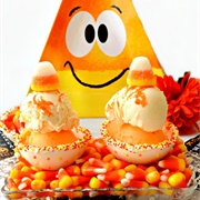 Edible Candy Corn Cup Sundaes
