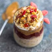 Peanut Butter & Jelly Overnight Oats