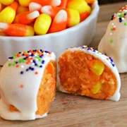Candy Corn Cookie Truffles