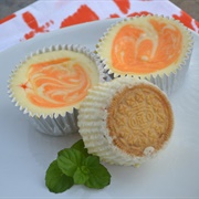Mini Creamsicle Cheesecake With Creamsicle Oreo Cookie Crust