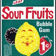 Leaf Sour Fruits Bubble Gum