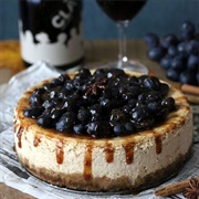 Spiced Honey Cheesecake With Grapes