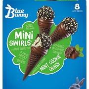 Blue Bunny Mint Cookie Crunch Mini Swirl