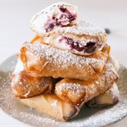 Blueberry Cheesecake Egg Rolls