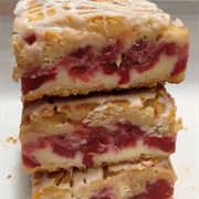 Cherry Bakewell Cheesecake Blondies