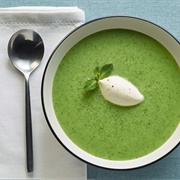 Pea Spinach Mint Soup