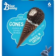 Blue Bunny Cookies N' Cream Cone