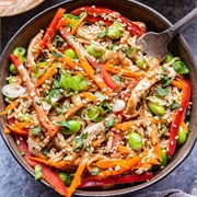 Sesame Chicken and Edamame Stir Fry