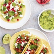 Avocado Pomegranate Tacos