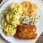 Fried Cod With Mashed Potato