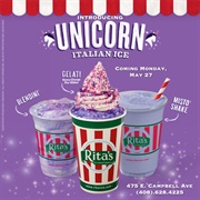 Rita's Italian Ice Unicorn Italian Ice