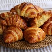 Massive Croissants With Hot Chocolate in Normandy, France