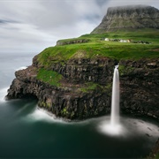 Múlafossur Waterfall, Faroe Islands Denmark