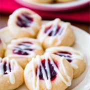 Raspberry Thumbprint Cookie