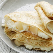 Pear Cheesecake Crepes